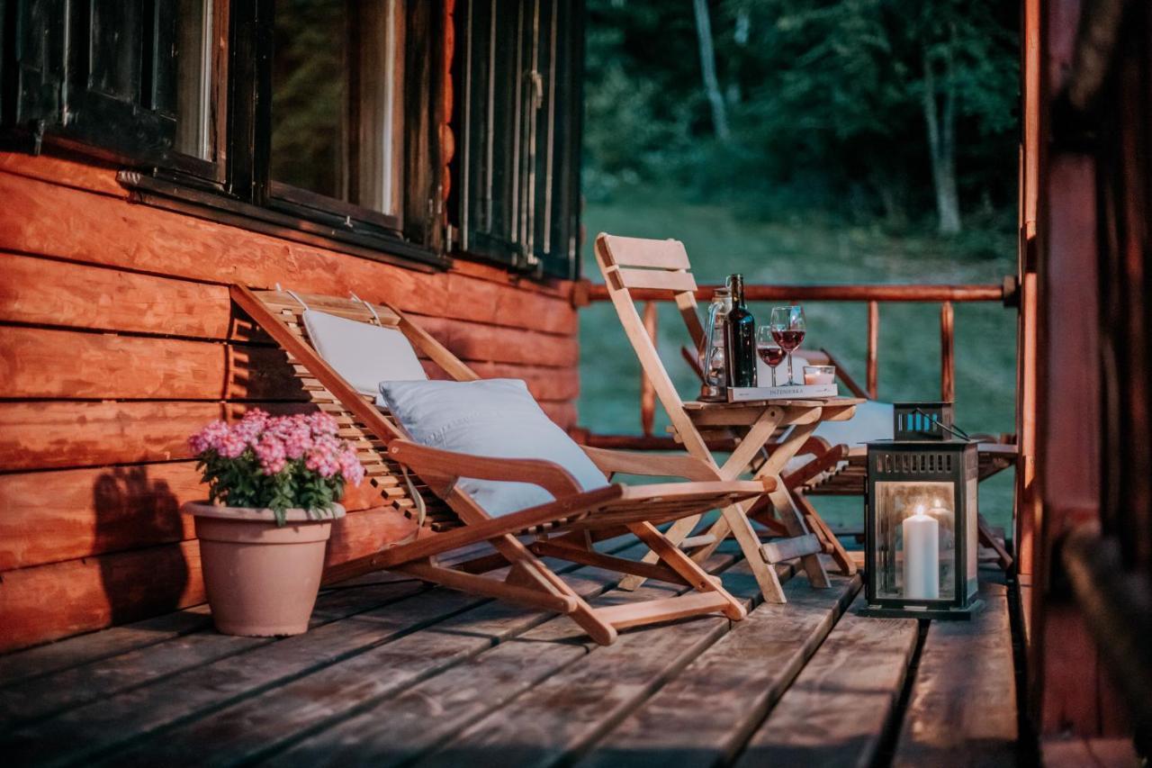 Koliba Sume Pjevaju - Robinzonski Smjestaj, Struja 12 V, Voda Iz Cisterne Chalet Mrkopalj