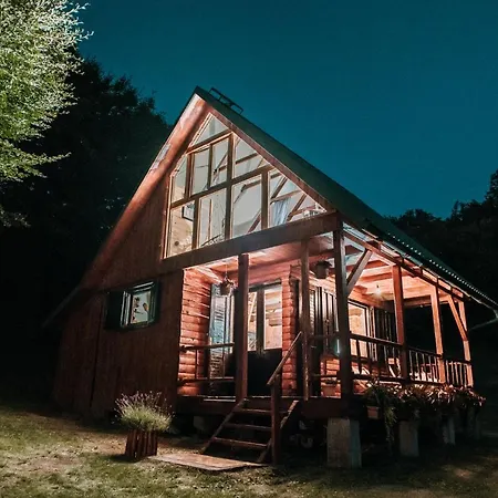 Koliba Sume Pjevaju - Robinzonski Smjestaj, Struja 12 V, Voda Iz Cisterne Mrkopalj Exterior photo